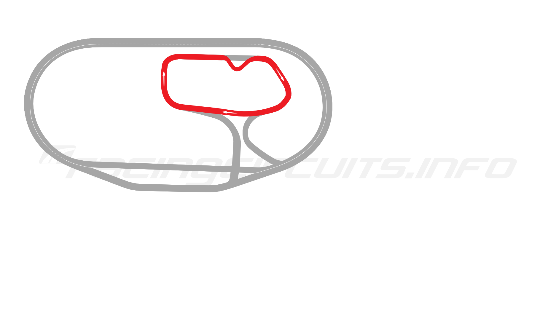 Map of Charlotte Motor Speedway, Infield Road Course 1971-87